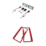 Maxbell 2x LED License Number Plate Light for Ibiza Leon +License Plate Frame Red