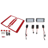 Maxbell 2x LED License Number Plate Light for Ibiza Leon +License Plate Frame Red
