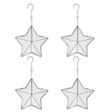Maxbell 4Pcs 27cm Iron Star Shape Succulent Pot Metal Hanging Planter Plant Holder