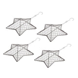Maxbell 4Pcs 27cm Iron Star Shape Succulent Pot Metal Hanging Planter Plant Holder