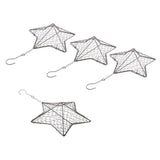 Maxbell 4Pcs 27cm Iron Star Shape Succulent Pot Metal Hanging Planter Plant Holder