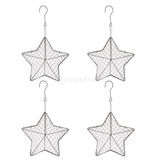 Maxbell 4Pcs 27cm Iron Star Shape Succulent Pot Metal Hanging Planter Plant Holder