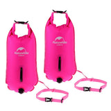 Maxbell 2Pieces High Visibility Inflatable Dry Bag Safety Swim Buoy Tow Float Fluo