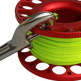 Maxbell Scuba Diving Finger Spool Reel 15m Line with Double Ended Bolt Snap +Whistle