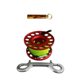 Maxbell Scuba Diving Finger Spool Reel 15m Line with Double Ended Bolt Snap +Whistle