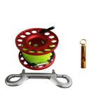 Maxbell Scuba Diving Finger Spool Reel 15m Line with Double Ended Bolt Snap +Whistle