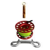 Maxbell Scuba Diving Finger Spool Reel 15m Line with Double Ended Bolt Snap +Whistle