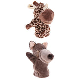 Maxbell Kids Hand Puppet Toy Giraffe & Wolf with Working Mouth for Imaginative Play