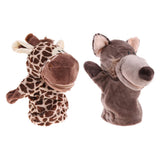 Maxbell Kids Hand Puppet Toy Giraffe & Wolf with Working Mouth for Imaginative Play