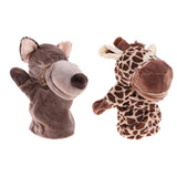 Maxbell Kids Hand Puppet Toy Giraffe & Wolf with Working Mouth for Imaginative Play