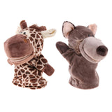 Maxbell Kids Hand Puppet Toy Giraffe & Wolf with Working Mouth for Imaginative Play