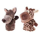 Maxbell Kids Hand Puppet Toy Giraffe & Wolf with Working Mouth for Imaginative Play