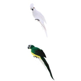 Maxbell 2x Realistic Macaw Parrot Artificial Feather Bird Animal Ornament Toy