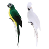 Maxbell 2x Realistic Macaw Parrot Artificial Feather Bird Animal Ornament Toy