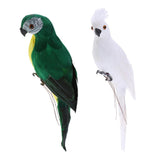 Maxbell 2x Realistic Macaw Parrot Artificial Feather Bird Animal Ornament Toy