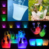 Maxbell LED Ice Bucket Champagne Wine Beer Cooler Party Xmas 5L Pink+Blue+Green