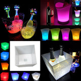 Maxbell LED Ice Bucket Champagne Wine Beer Cooler Party Xmas 5L Pink+Blue+Green