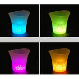 Maxbell LED Ice Bucket Champagne Wine Beer Cooler Party Xmas 5L Pink+Blue+Green