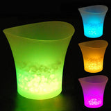 Maxbell LED Ice Bucket Champagne Wine Beer Cooler Party Xmas 5L Pink+Blue