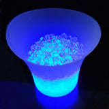 Maxbell LED Ice Bucket Champagne Wine Beer Cooler Party Xmas 5L Pink+Blue