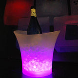 Maxbell LED Ice Bucket Champagne Wine Beer Cooler Party Xmas 5L Pink+Blue