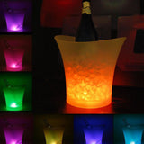 Maxbell LED Ice Bucket Champagne Wine Beer Cooler Party Xmas 5L Pink+Blue