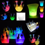 Maxbell LED Ice Bucket Champagne Wine Beer Cooler Party Xmas 5L Pink+Blue