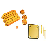 Maxbell Guitar Pickup Cover Knob Switch Tip + Neck Plate Screw for Electric Guitar
