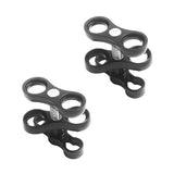 Maxbell 2 Pieces Underwater Diving Flashlight Torch Ball Join Connector Clamp Mount