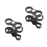 Maxbell 2 Pieces Underwater Diving Flashlight Torch Ball Join Connector Clamp Mount