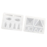 Maxbell 2 Pieces Geometric Silicone Pendant Mold DIY Jewelry Resin Craft Mould Tools