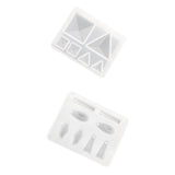 Maxbell 2 Pieces Geometric Silicone Pendant Mold DIY Jewelry Resin Craft Mould Tools