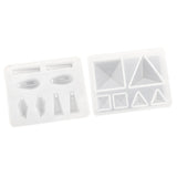 Maxbell 2 Pieces Geometric Silicone Pendant Mold DIY Jewelry Resin Craft Mould Tools