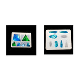 Maxbell 2 Pieces Geometric Silicone Pendant Mold DIY Jewelry Resin Craft Mould Tools