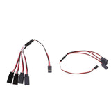 Maxbell 300mm 3-Way + 150mm 4-Way Servo Extension Y Splitter Cable Wire for Futaba