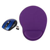 Maxbell 2.4GHz 1600dpi Wireless Optical Mouse + Comfort Soft Rest Wrist Mat Mousepad