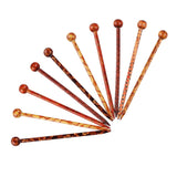 Maxbell 10 Pieces Retro Wooden Hairpin Woman Hair Stick Headdress Jewelry Craft 13cm