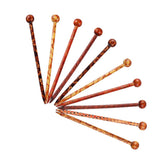 Maxbell 10 Pieces Retro Wooden Hairpin Woman Hair Stick Headdress Jewelry Craft 13cm