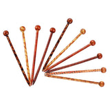 Maxbell 10 Pieces Retro Wooden Hairpin Woman Hair Stick Headdress Jewelry Craft 13cm