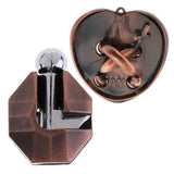 Maxbell 2 Pieces Puzzle Classic Metal Brain Teaser IQ Test Toy for Adults Children