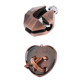 Maxbell 2 Pieces Puzzle Classic Metal Brain Teaser IQ Test Toy for Adults Children