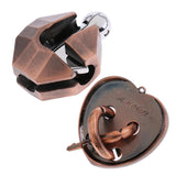 Maxbell 2 Pieces Puzzle Classic Metal Brain Teaser IQ Test Toy for Adults Children