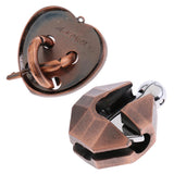 Maxbell 2 Pieces Puzzle Classic Metal Brain Teaser IQ Test Toy for Adults Children