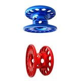 Maxbell 2pcs  Aluminum Empty Scuba Diving Finger Reel Guide Line Spool Blue Red