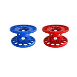Maxbell 2pcs  Aluminum Empty Scuba Diving Finger Reel Guide Line Spool Blue Red