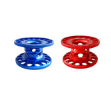 Maxbell 2pcs  Aluminum Empty Scuba Diving Finger Reel Guide Line Spool Blue Red