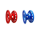 Maxbell 2pcs  Aluminum Empty Scuba Diving Finger Reel Guide Line Spool Blue Red