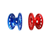 Maxbell 2pcs  Aluminum Empty Scuba Diving Finger Reel Guide Line Spool Blue Red