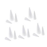 Maxbell 15Pcs Cone Shaped Styrofoam Foam Ornaments for Handmade DIY Modelling Crafts