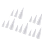 Maxbell 15Pcs Cone Shaped Styrofoam Foam Ornaments for Handmade DIY Modelling Crafts